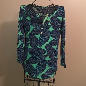 Lilly Pulitzer Under the Palms Porter Shirt